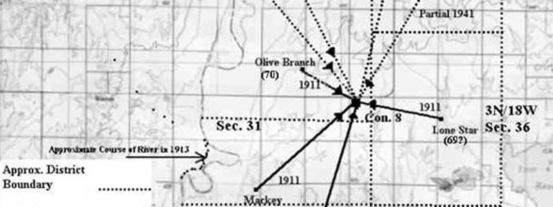 School Districts that Merged to Form Con. 8 School District